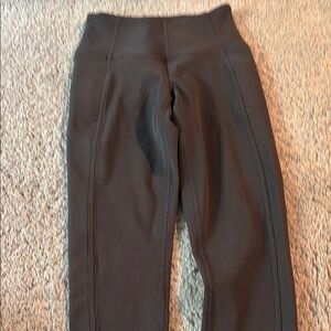 Zella Grey High-Rise Ribbed Leggings for Active Comfort